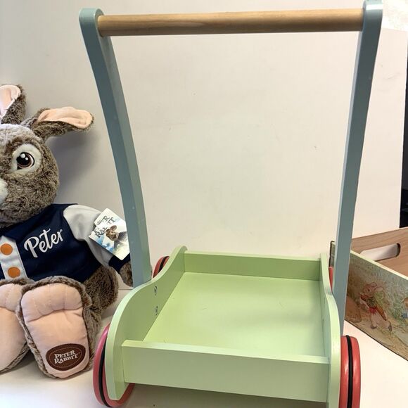 PETER RABBIT Plush With Garden Cart 20” Stuffed Toy Bunny And Wagon - Picture 7 of 16